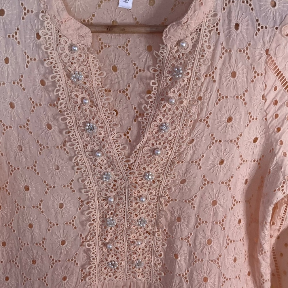 RIVER ISLAND Broderie Cover-Up Shirtdress Size S - Picture 3 of 7